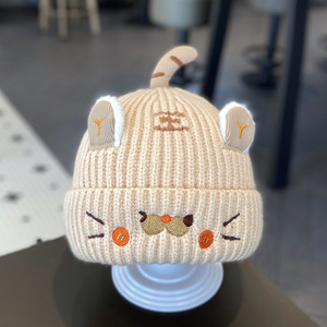 Nouveau hiver <span class=keywords><strong>tricot</strong></span>é bébé chapeau dessin animé <span class=keywords><strong>chat</strong></span> chapeau laine chaud bébé garçon filles chapeau - Product Image 5