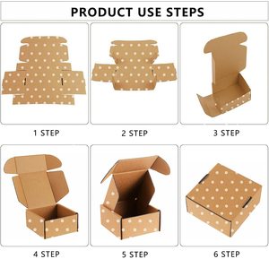 Kraft giấy các tông bán buôn có thể tái chế dính vận chuyển Hộp <span class=keywords><strong>6x6x2</strong></span> cho mỹ phẩm - Product Image 5