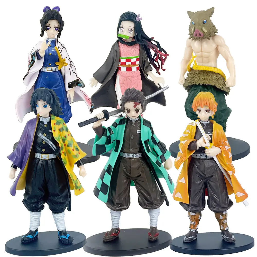 6 Styles Hot-selling Anime Demon Slayer Model Decoration Collection Toy without Box Action Figure