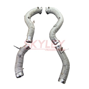 Para mercedes-benz Amg Gt63 <span class=keywords><strong>Gt63s</strong></span> 4,0 T 2019-2025 Ss304 tubo de bajada recta de escape con escudo térmico - Product Image 3