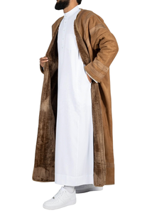 Wholesale New Arrival 2025 Oem Custom High Quality Men's Winter Bisht Coat Bisht <strong>Farwa</strong> for Prayer Made of Polyester for Adults - Product Image 2
