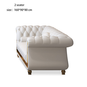 Sofá clásico americano antiguo Chesterfield para el hogar, oficina, Hotel, sofá, muebles de sala de estar, conjunto moderno de sofá de cuero genuino - Product Image 6