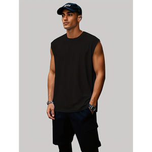 Débardeurs sans manches respirants de qualité supérieure pour hommes Technologie d'évacuation de l'humidité pour les modes de vie actifs cool Débardeurs - Product Image 4