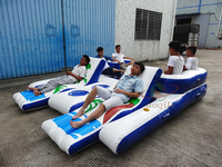 Chaise gonflable de canapé de loisirs de bateau d'amusement de l'eau d'île flottante gonflable de haute qualité