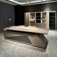 Ensemble de bureau de direction ergonomique moderne YSYG avec chaise en bois durable, écologique, résistante à l'eau et design modulaire