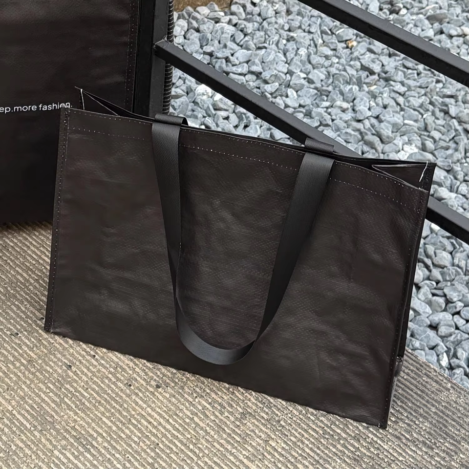 Eco Friendly Recycled PP Woven Tote Bag Laminated Waterproof Custom ...