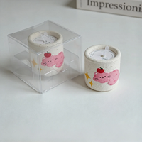 Adorable bougie parfumée en cire de soja en forme d'animal dans un gobelet, décoration créative faite à la main, cadeau de niche haut de gamme, parfum d'ambiance pour la maison