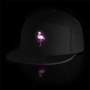 에이스 주문 로고 참신 조정가능한 모자 차가운 Led 메시지 표시 모자 Snapback 모자 Led 빛을 가진 힙합 모자
