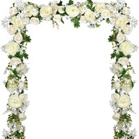 Arche de mariage, décoration de porte d'entrée, clôture pour fête, fleurs artificielles en vigne de roses, en plastique moulé par injection