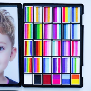24-Color Gradient <strong>Face</strong> <strong>Paint</strong> <strong>Kit</strong> with Brushes &amp; Templates Non-Toxic Kid-Safe for EU US body painting supplies - Product Image 3