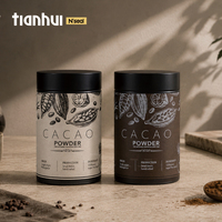 Boîte métallique scellée Tianhui, directement de l'usine, avec couvercle à vis – Contenant de stockage pour poudre de cacao et grains de café