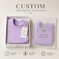 Bavoirs pour bébé de haute qualité, réglables, à double couche, imprimés sur mesure, en coton biologique absorbant, avec fermeture à bouton