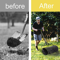JH-Mech Épandeur de compost avec poignée en forme de T Épandeur de mousse de tourbe facile à assembler pour l'entretien de la pelouse et du jardin