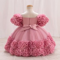 Robe longue superposée style Lolita à manches carrées bouffantes pour filles, idéale pour les fêtes d'enfants, les mariages et les cérémonies de princesse - Vente en gros usine