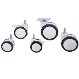 75mm 100mm <span class=keywords><strong>ABS</strong></span> Radlauf mit Bremse für medizinische Geräte Patienten bett Räder pu Nachlauf schwer dutty - Product Image 3