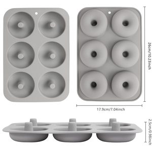 Food Grade Non-Stick <b>Silicone</b> Donut Mold Dishwasher Safe Heat Resistant LFGB <b>Silicone</b> Bagels <b>Baking</b> Pan Doughnut <b>Silicone</b> Mold - Product Image 3