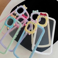 Nouveauté Coque de téléphone transparente en acrylique Anime Accessoires Housse arrière pour Iphone 11 12 13 14 15 16 17 18 Pro Max