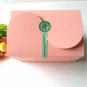 Design di moda di medie dimensioni a buon mercato prezzo personalizzato riciclo scatola per torta di carta kraft per torte da forno cupcake packaging