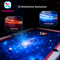 Équipement de parc d'attractions intérieur, machine de jeu de billard interactive numérique à projection sportive