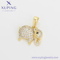 A00903187 xuping Bijoux de Mode Mignon Animal Plaqué Or 14k Glacé Éléphant Grand Pendentif