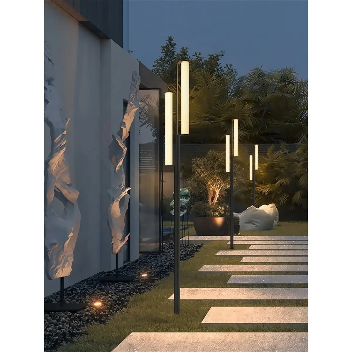 30W中庭芝生ランプLEDランドスケープランプガーデンハイポールライトiP65防水屋外照明LED街路灯