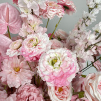 Décoration de mariage 60cm Rose Soie Rose Floral Floor Flower Runner Arrangements Home Graduation Occasion