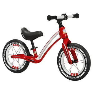 Montasen नई डिजाइन 12 इंच मैग्नीशियम मिश्र धातु बच्चों को पहली संतुलन रेसिंग बाइक साइकिल की सवारी पर कार खिलौना