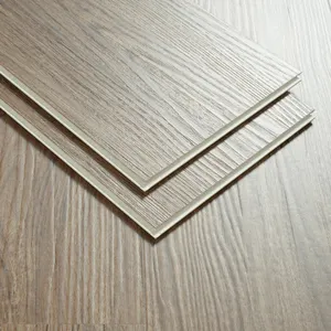 Plancher en vinyle plastique à noyau rigide SPC hybride d'aspect marbré antidérapant de couleur moderne avec rembourrage Ixpe