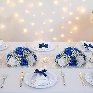 Rosas artificiales <span class=keywords><strong>Flores</strong></span> de seda Ramo Mesa Centros de mesa Bodas Decoración Bolas de <span class=keywords><strong>flores</strong></span> para evento de recepción - Product Image 3