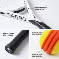 Raquette de tennis Taspo TYPTI en carbone composite monobloc pour entraînement et matchs récréatifs