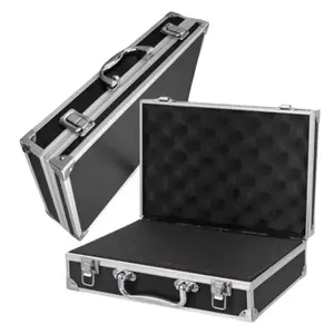 Kotak Peralatan aluminium dengan bantalan, wadah tahan benturan katun dengan instrumen spons kotak penyimpanan