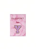 Porte-passeport en cuir PU gaufré avec logo personnalisé et carte du monde, étui de voyage pour passeport, portefeuille pour passeport pour les voyages en plein air