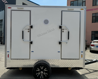 Remorque de salle de bain de luxe en acier portable à 2 places avec climatisation, design moderne pour la maison, le bureau et les activités commerciales