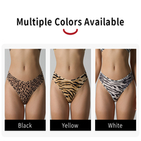 Culottes sexy extensibles, sous-vêtements sexy à imprimé tigre, strings jetables, sous-vêtements string, slips doux pour femmes