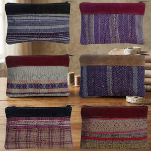 กระเป๋าถือวินเทจแบบคันธา กระเป๋าสตางค์แบบคันธาจากผ้าส่าหรี ขายส่ง - Product Image 3