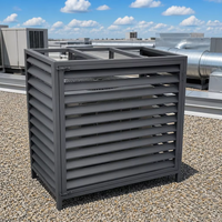 Cache-climatiseur en aluminium sur mesure pour unité de condenseur de pompe à chaleur, conception à ailettes pour un flux d'air optimal, revêtement en poudre antirouille