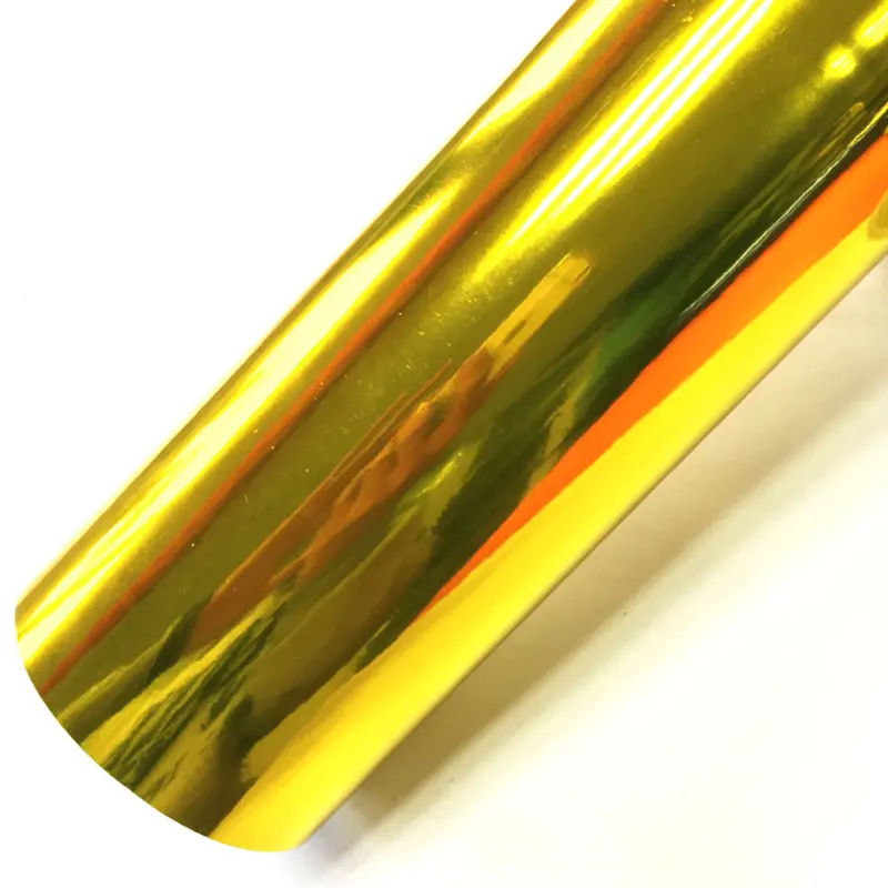 TSAUTOP 1.52*18m Stretchable Chrome Car Wrap Gold Chrome Wrap Gloss Electroplate Vehicle Full Wrap