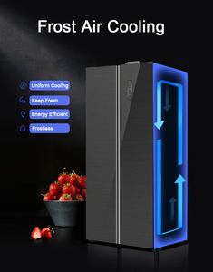 Factory Smart <b>Fridge</b> Side by Double Doors Stainless Steel Door Refrigerators for Home French Door Bottom Freezer Refrigerator - Product Image 2