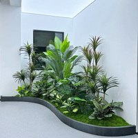 Plantes artificielles de haute qualité en pot de grande taille, oiseaux de paradis verts, utilisées pour la décoration intérieure