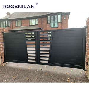 <span class=keywords><strong>Portail</strong></span> extérieur coulissant intelligent Rogenilan, dernière conception, sans rail, en aluminium, pour villa - Product Image 2