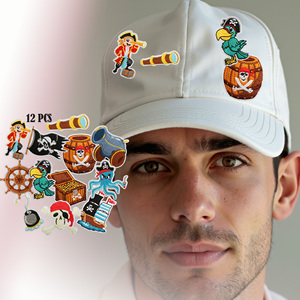Patchs en tissu brodés thermocollants motif Ancre de bateau <span class=keywords><strong>pirate</strong></span> pour sacs, sacs à dos et chapeaux - Product Image 4