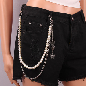 สร้อยคาดเอวประดับมุกเทียมสีเงิน ดีไซน์แบบพันรอบลำตัว สไตล์ลำลองแฟชั่น - Product Image 5