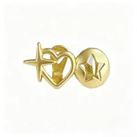 Accessoires dentaires tendance unisexe en cuivre à double découpe, motifs cœur et étoile, avec strass, style hip-hop design de niche