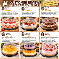 Conteneur à gâteau rond en PET transparent jetable personnalisé en gros, 10 à 12 pouces, avec couvercle en dôme