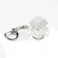 NOUVEAU Porte-clés porte-clés personnalisé Porte-clés de forme carrée Jouets de décompression Clavier Fidget Clicker Finger Keyboard Toys Keychain