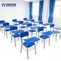 Chaise d'école avec tablette d'écriture, idéale pour les examens universitaires, siège empilable pour salle de formation, chaise et table de formation pour adultes
