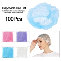 Topi Bedah Sekali Pakai Tebal, Penutup Kepala Medis, Jaring Rambut, Topi Mob Non Woven