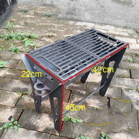 Barbecue extérieur en métal de qualité supérieure, compact et portable, en acier au carbone, grill à pliage