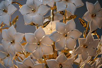 Moderner Luxus Murano Glas Blumen-Kronleuchter Italienisches Design Pendelleuchte für Schlafzimmer Esszimmer Eingangsbereich Villa Hochzeitsdekoration
