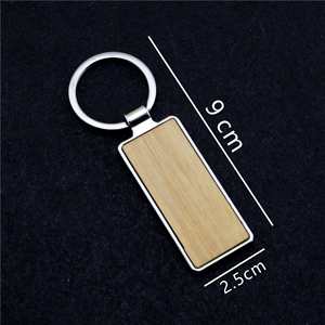 Housewarming Gift Favors Bamboo Metal Blank <b>Key</b> Chain Wood Keychain Home <b>Key</b> Ring Decoration House Keychain - Product Image 6